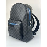 Louis Vuitton Josh Graphite Backpack Damier Canvas with Rare Blue Lining