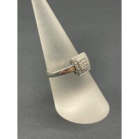 Ladies 9ct White Gold Diamond Ring