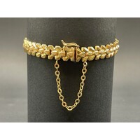 Ladies 14ct Yellow Gold Fancy Link Bracelet