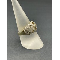 Ladies 9ct Yellow Gold Diamond Cluster Ring