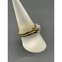 Ladies 18ct Yellow Gold Diamond Ring Set