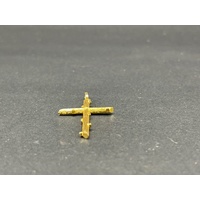 Unisex 18ct Yellow Gold Cross Pendant