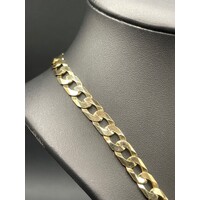 Mens 9ct Yellow Gold Curb Link Necklace