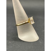 Ladies 14ct Yellow Gold Cubic Zirconia Stone Ring