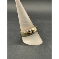 Unisex 9ct Two Tone Gold Diamond Ring