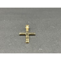 Unisex 10ct Yellow Gold Cross Pendant