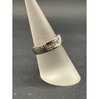 Ladies 14ct White Gold Cubic Zirconia Ring