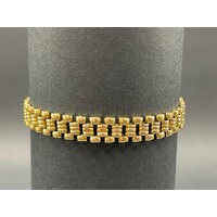 Ladies 18ct Yellow Gold Fancy Link Bracelet