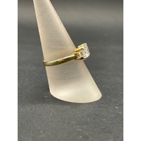 Ladies 14ct Yellow Gold Cubic Zirconia Ring