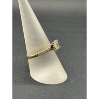 Ladies 9ct Yellow Gold Diamond Cluster Ring