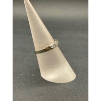 Ladies 9ct White Gold Diamond Band Ring