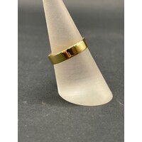 Unisex 18ct Yellow Gold Plain Band Ring