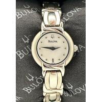 Bulova Ladies Mother of Pearl Stainless Steel Band Water Resistant Watch