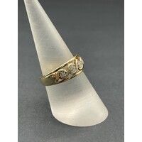 Ladies 9ct Yellow Gold Diamond Cluster Ring