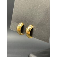 Ladies 18ct Yellow Gold Huggie Hoop Earrings