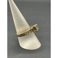 Ladies 9ct Yellow Gold Diamond Ring