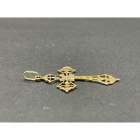 Ladies 14ct Yellow Gold Cross Pendant