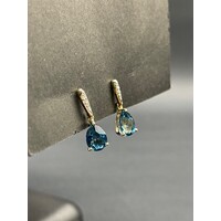 Ladies 9ct Yellow Gold Dangle Earrings