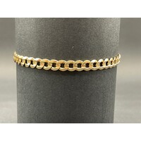 Unisex 9ct Yellow Gold Curb Link Bracelet