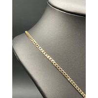 Unisex 9ct Yellow Gold Curb Link Necklace with Cross Pendant