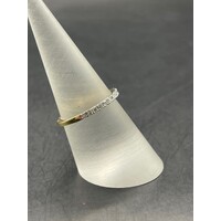 Ladies 18ct Yellow Gold Diamond Stacker Ring