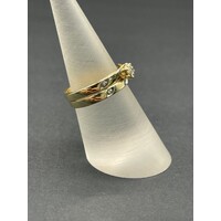 Ladies 9ct Yellow Gold Diamond Ring Set