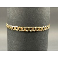 Unisex 9ct Yellow Gold Curb Link Bracelet