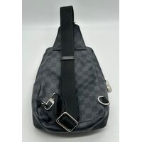 Louis Vuitton Mens Avenue Sling Bag Stylish Damier Graphite Canvas Design