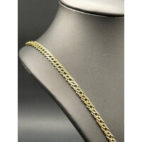 Men's 14ct Yellow Gold Double Curb Link Necklace