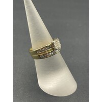 Ladies 18ct Yellow Gold Diamond Ring Set