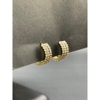 Ladies 9ct Yellow Gold Huggie Hoop Earrings