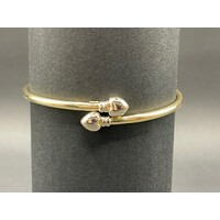 Ladies 14ct Yellow Gold Round Bangle