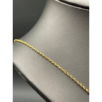 Ladies 21ct Yellow Gold Belcher Link Necklace & Pendant