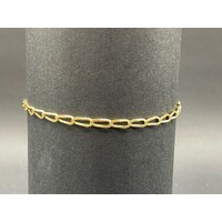 Ladies 18ct Yellow Gold Long Curb Link Bracelet