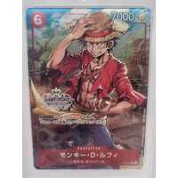 One Piece CCG 2022 JPN Monkey D. Luffy Champ Set Bonus #001 PSA 10