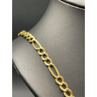 Unisex 18ct Yellow Gold Figaro Link Necklace