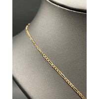 Unisex 9ct Yellow Gold Figaro Link Necklace & Dragon Pendant