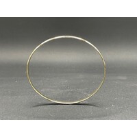 Ladies 9ct Yellow Gold Oval Bangle