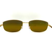 Ray-Ban RB3732 Unisex Gold Brown Polarised Sunglasses with Pouch Blue Bag