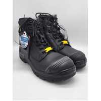 KingGee K27985 Phoenix 6CZ EH Side Up Work Safety Boots Black Size Mens US 10.5