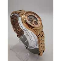 Fossil Automatic Rose Gold Tone Skeleton Dial Stainless Steel Ladies Watch