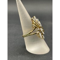 Ladies 9ct Yellow Gold Diamond Cluster Ring