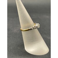 Ladies 18ct Yellow Gold Vintage Design Diamond Ring