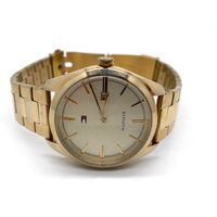 Tommy Hilfiger Gold Mens Stainless Steel Watch 5 Bar Water Resistant