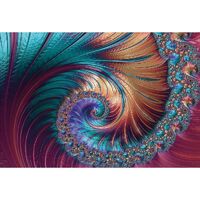 Wall Art Australia Luxe Spiral Patterned Canvas Print 135x90cm Home Decor 