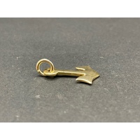 Unisex 18ct Yellow Gold Anchor Pendant