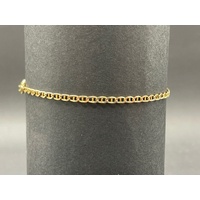 Unisex 9ct Yellow Gold Anchor Link Bracelet