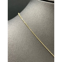 Ladies 18ct Yellow Gold Bead Link Necklace & Cross Pendant