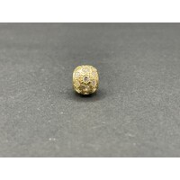 Ladies 14ct Yellow Gold Cubic Zirconia Bead Charm