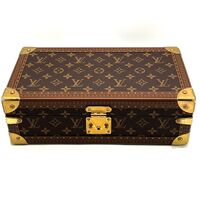 Louis Vuitton 8 Watch Case Brown Luxury Monogram Canvas with 2 Keys and COA